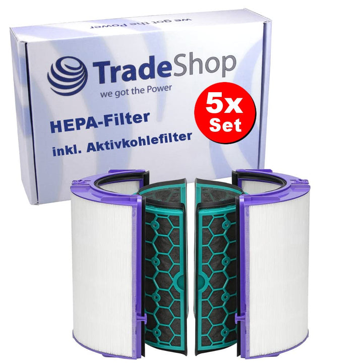 5x Trade-Shop HEPA Filter Ersatz + Aktivkohlefilter für Dyson Pure Cool TP04 TP05 HP04 HP05 DP04 DP0