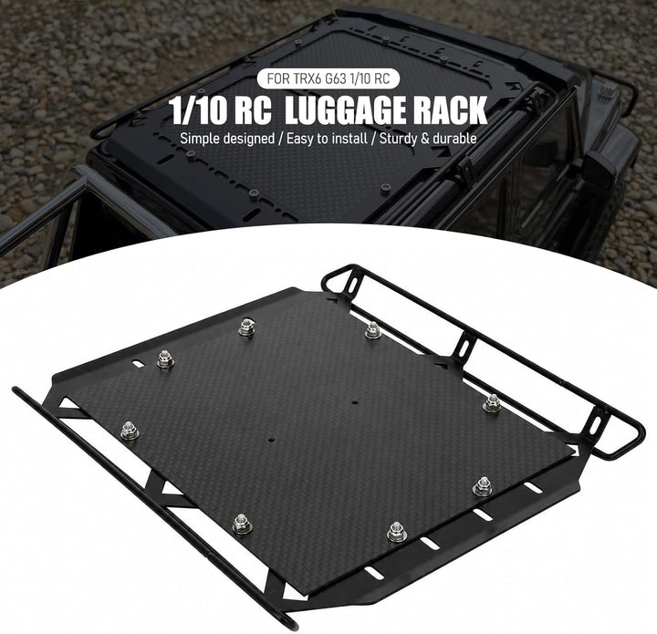 EVTSCAN RC Gepäckträger Dachträger Edelstahl Modell Fahrzeugzubehör Gepäckablage Dachträger für TRX6