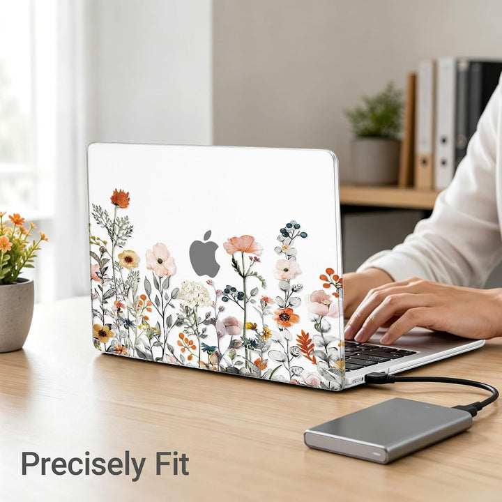 MOSISO Kompatibel mit MacBook Air 13 Zoll Hülle M4 M3 M2 2025 2024-2022 A3240 A3113 A2681, Gartenblu