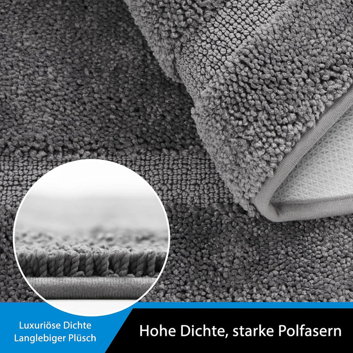 Oiilores Fussmatte 60x90 cm Innen, rutschfeste Schmutzfangmatte, Maschinenwaschbare Sauberlaufmatte,