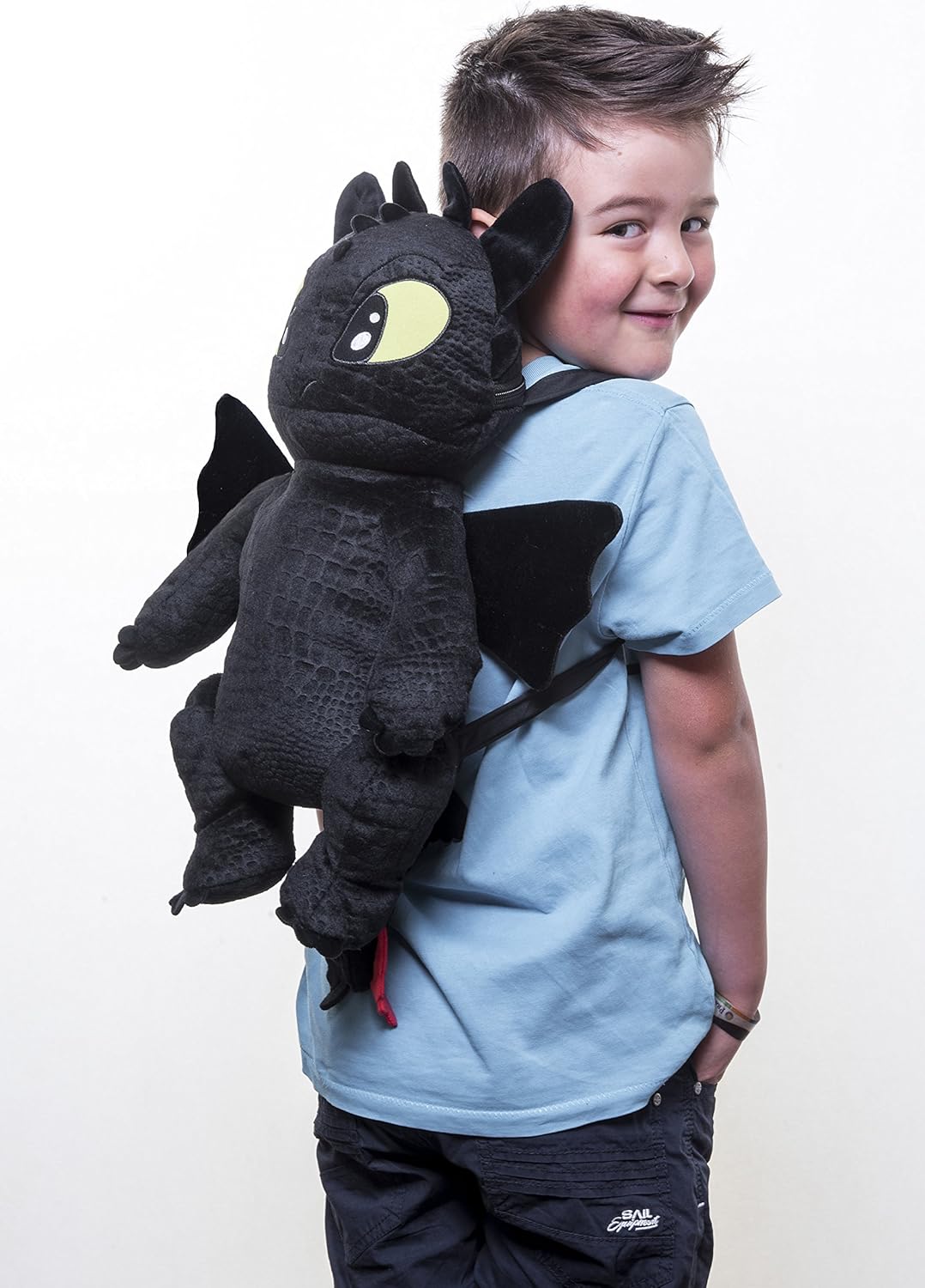 Joy ToyUnbekannt 76063 Drachenzähmen Dragons-Thootless Plüschrucksack, schwarz
