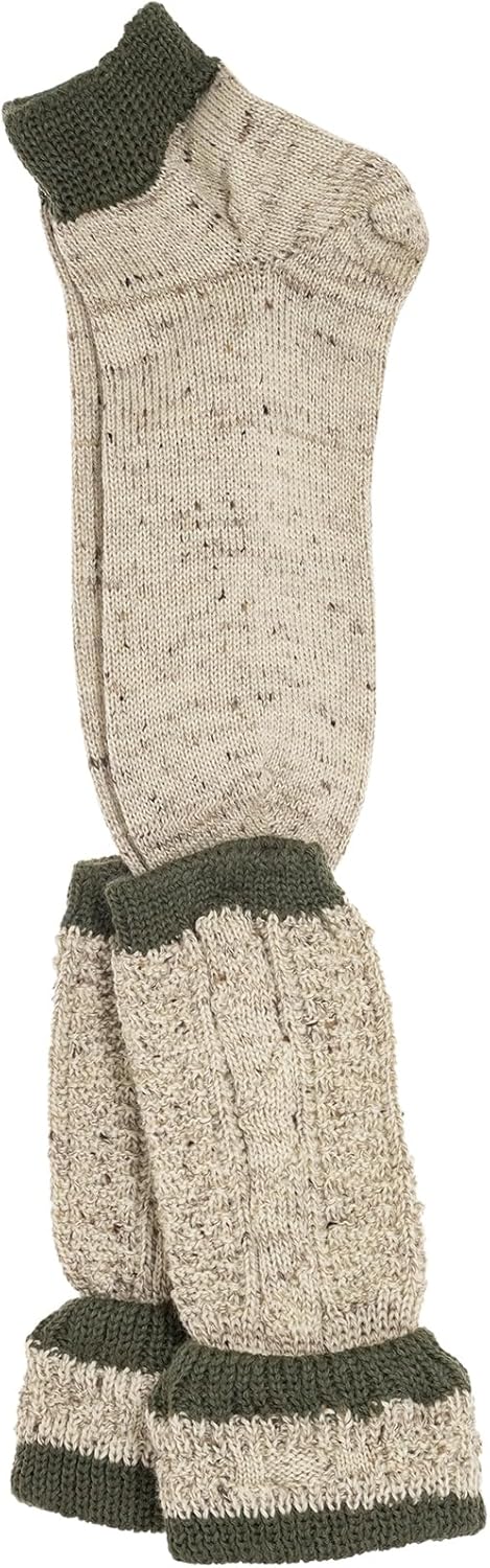 Lusana Herren Trachtenstrümpfe 40 Beige (Beigemeliert/Jägergrün 930), 40 Beige (Beigemeliert/Jägergr