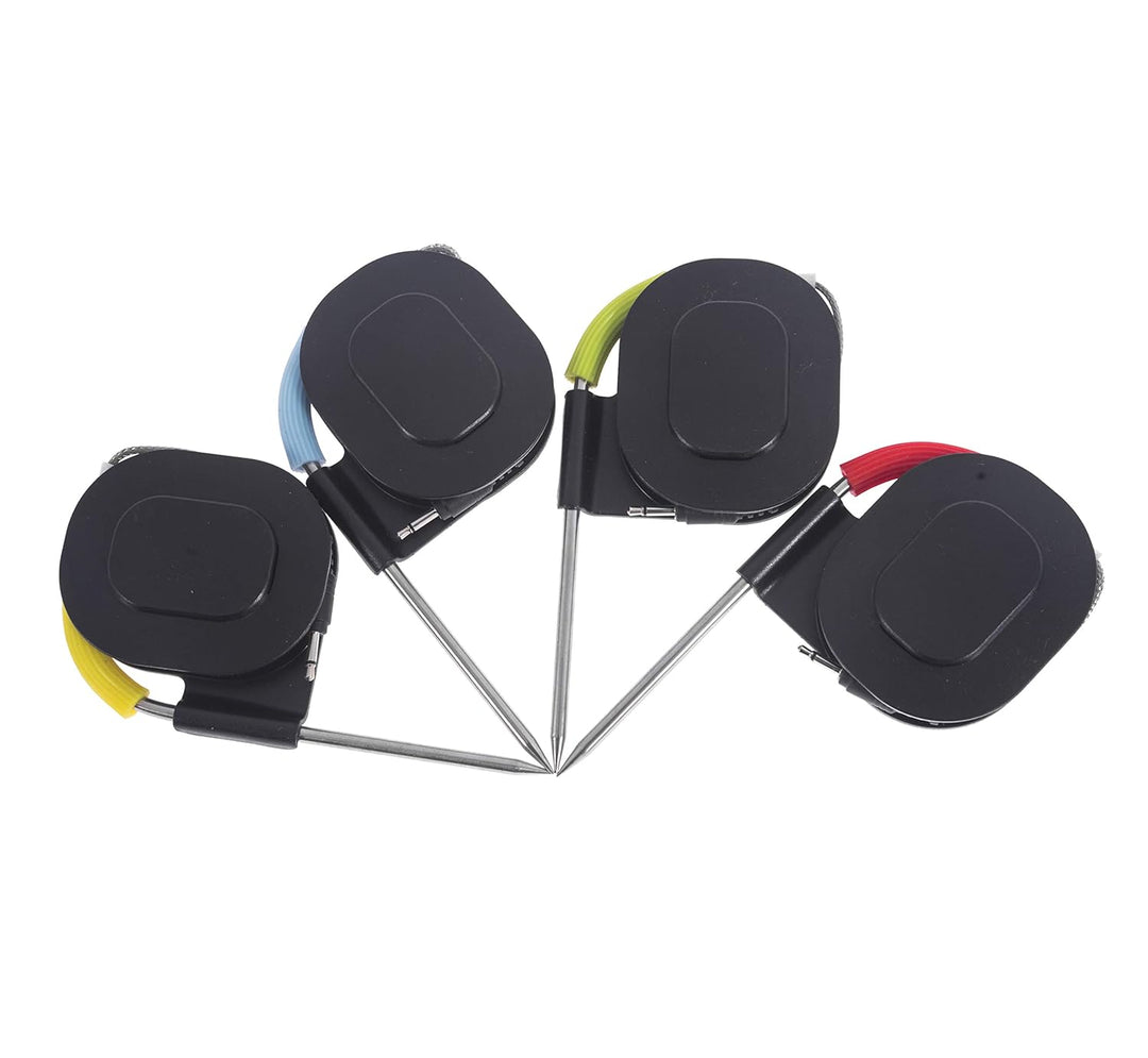 DELSbbq Ersatz-Fleischsonden 4er-Pack, kompatibel mit Weber iGrill & Connect Geräten, farbcodierte H