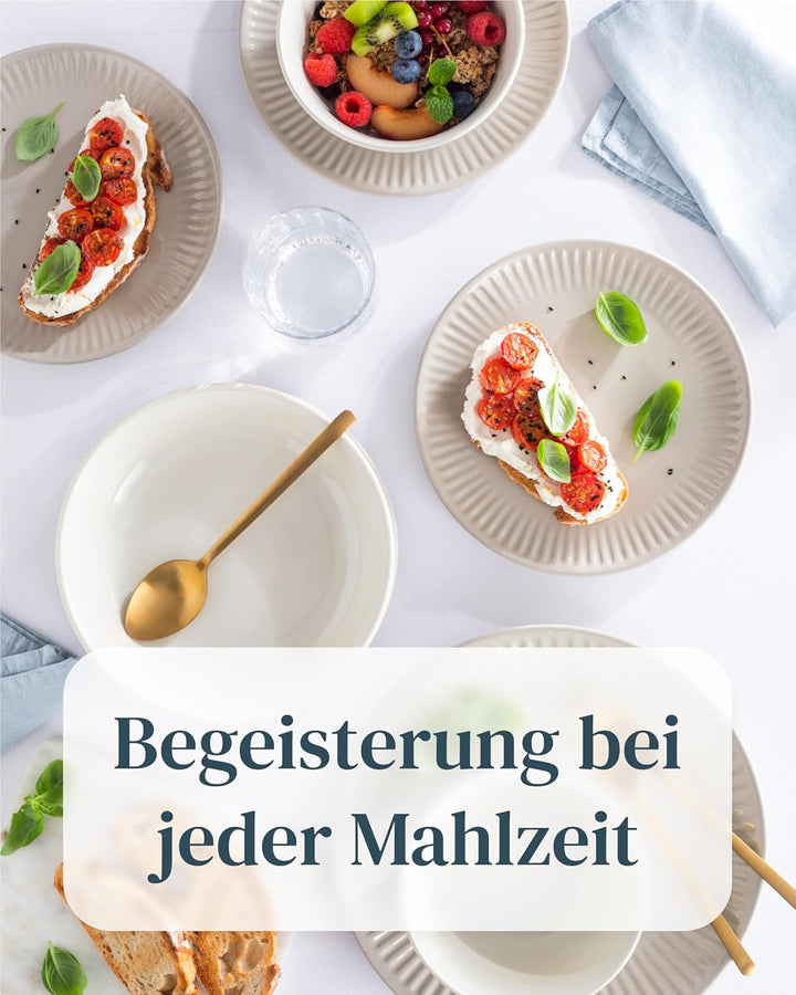 Steingut Kaffeetassen 6 Personen Hygge TESTSIEGER, Traumhaftes Skandinavisches Steingut Tassen Set,