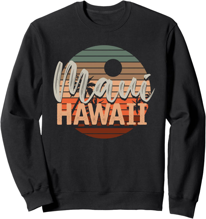 Hawaiianischer Sommer Tropischer Urlaub Retro Maui Hawaii Sweatshirt