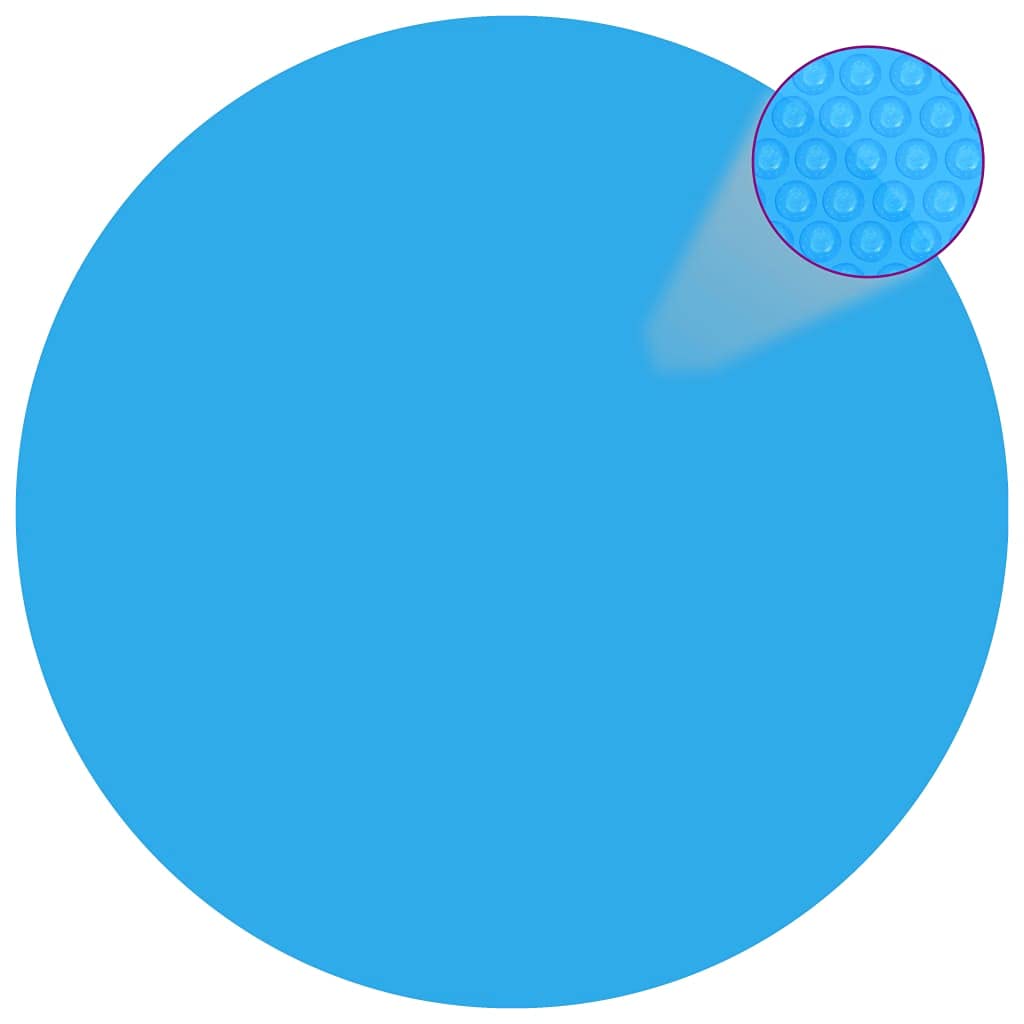 vidaXL Solar-Pool-Folie, rund, 3,6 m, für Terrasse, Schwimmen, Decke, Plane 15 ft Blau, 15 ft Blau