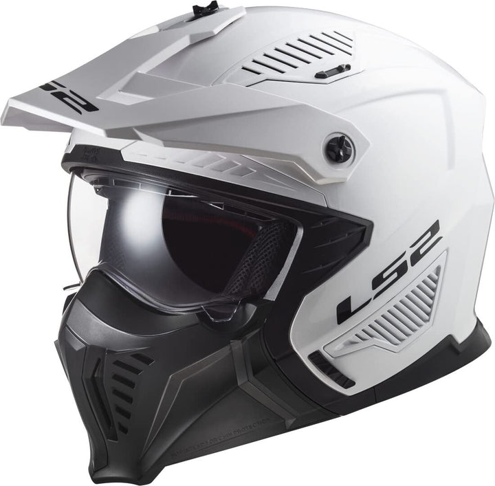 LS2, Jet modularhelme motorrad DRIFTER solid white 2206, L
