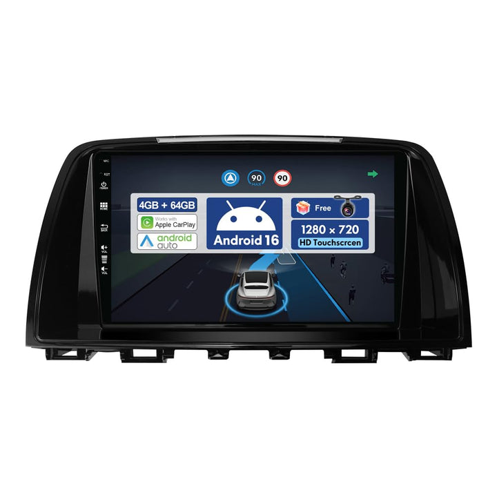 [4G+64G] 9 Zoll Autoradio für Mazda ATENZA Mazda 6 (2012-2015) GPS Navigation - Wireless CarPlay And