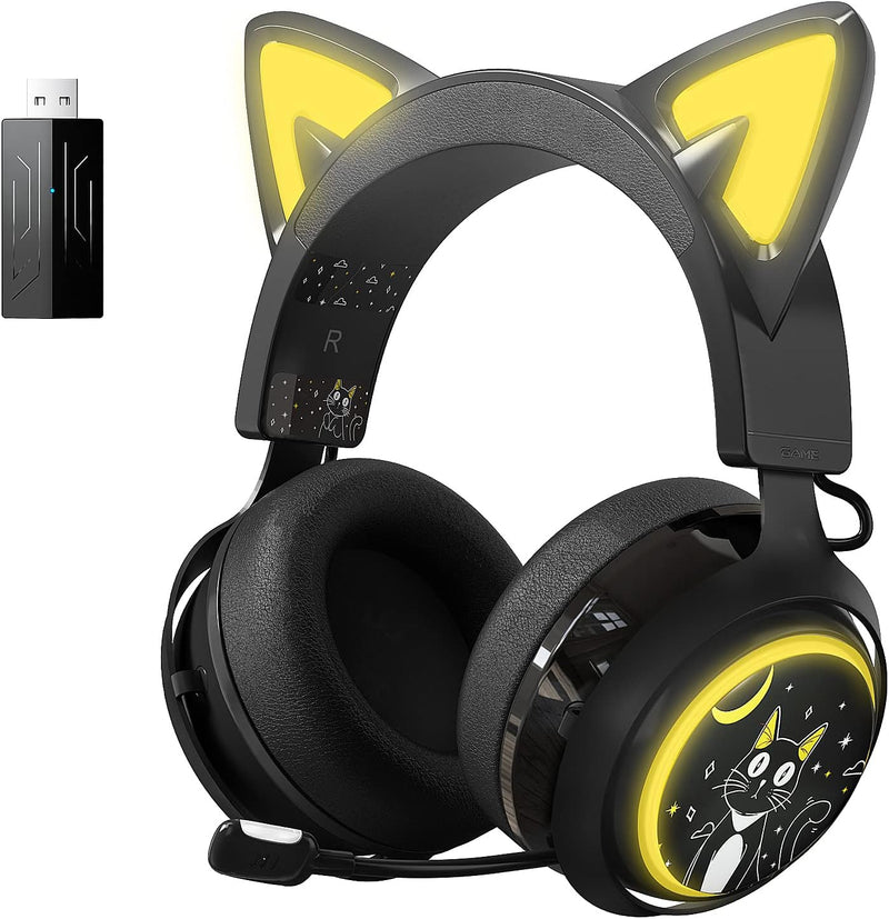 Somic Kabelloses Gaming-Headset, Bluetooth-Headset für Smartphone, einziehbares Mikrofon, 7.1-Surrou