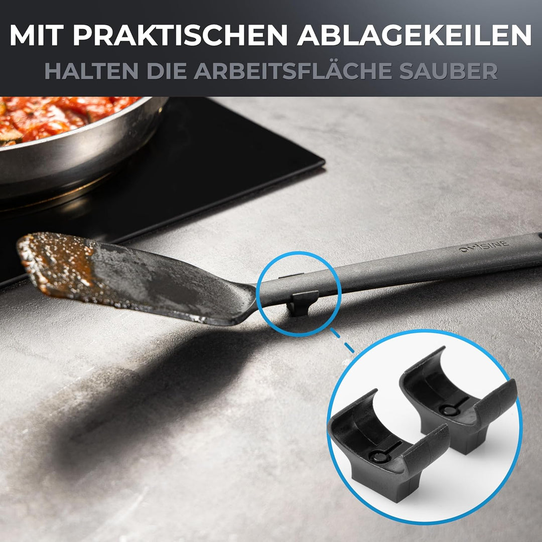 Sénart Küchenhelfer-Set | 6-teilig mit Ständer | hitzebeständig | Küchenutensilien Set | Küchen Zube