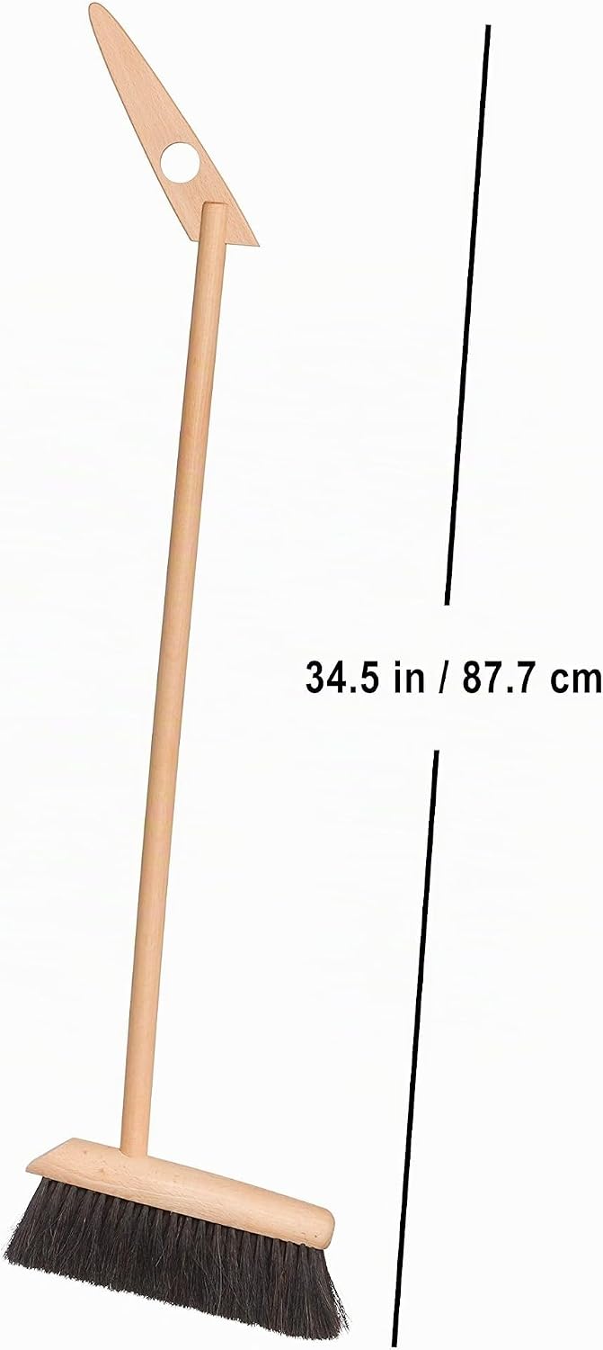Bürstenhaus Redecker 180690 Steh-Kehr-Set stabil und kippsicher, Stiele aus geöltem Buchenholz, Bese
