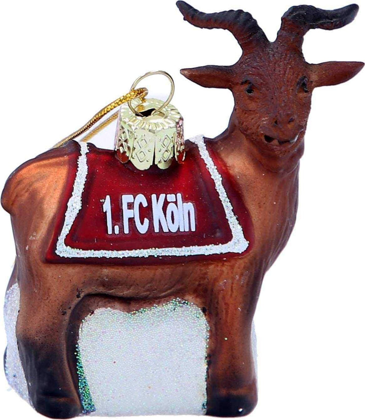 1. FC Köln Christbaumschmuck - Hennes - Weihnachtskugel, Christbaumkugel - Plus Lesezeichen I Love K