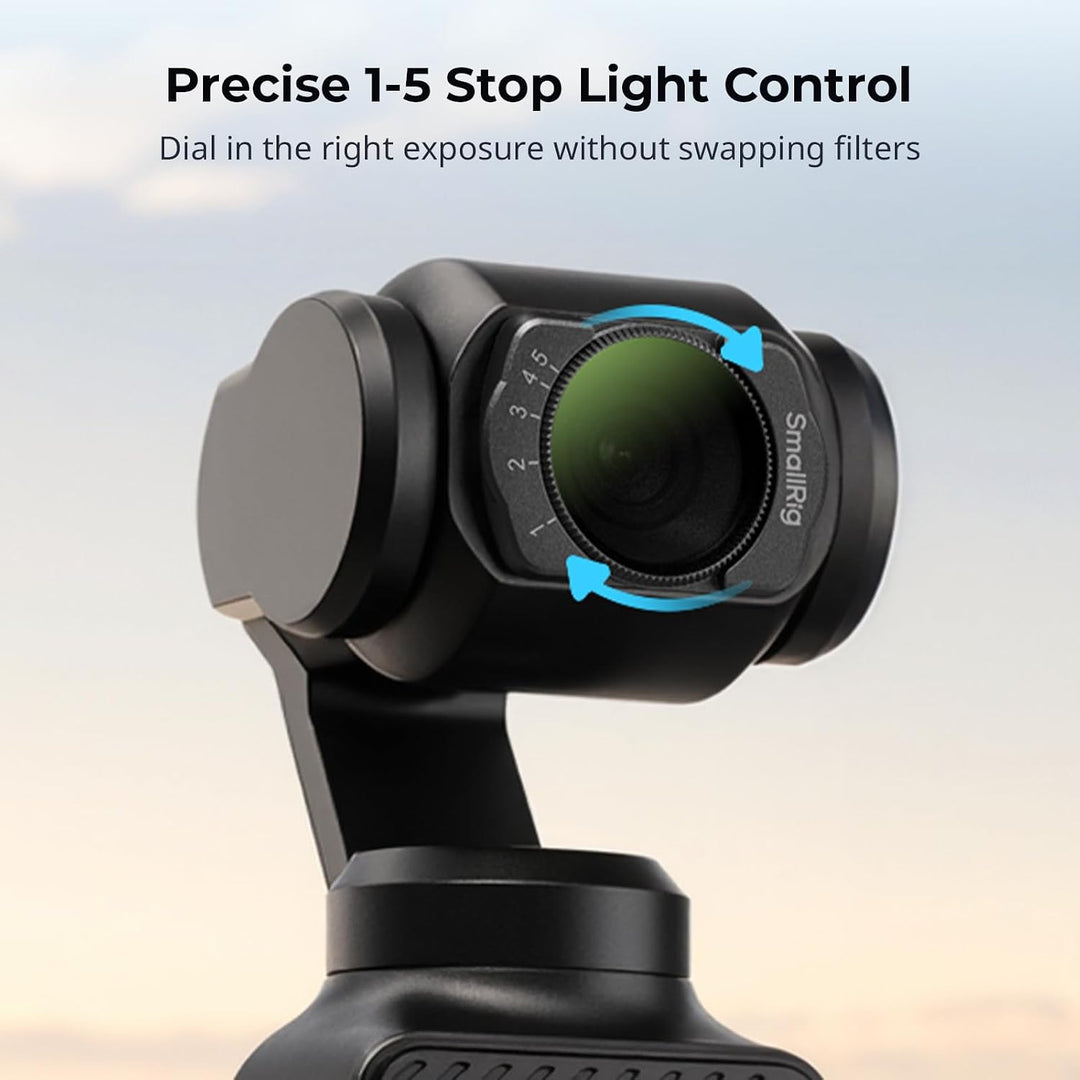 SMALLRIG Magnetischer, Verstellbarer ND2-ND32-Filter für DJI Osmo Pocket4 / Osmo Pocket 3, doppelsei