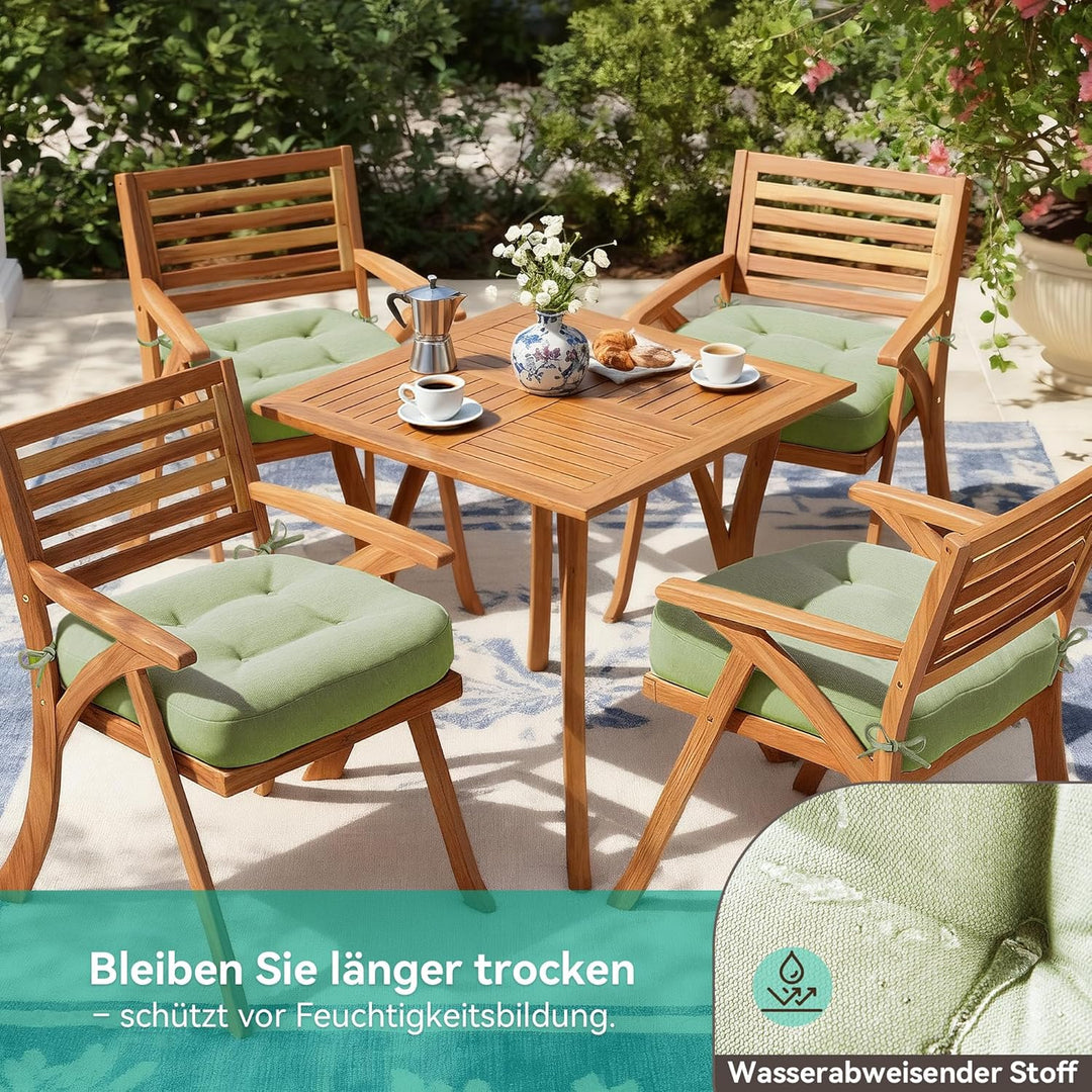 Codi Sitzkissen 40x40×8 cm 6er Set, Extra Dicke, Bequeme Stuhlkissen mit wasserabweisendem Bezug – W