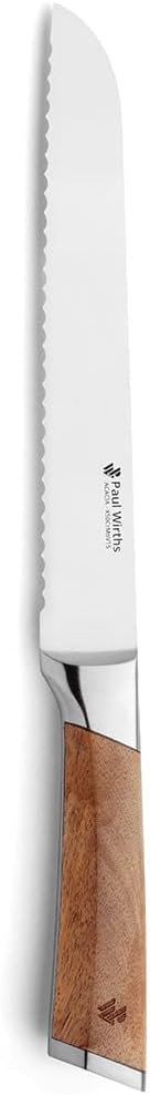 Paul Wirths 5-TLG. Messer-Block Set Acacia, Edelstahl, Silber/braun, 30 x 13.5 x 37.5 cm, 5-Einheite