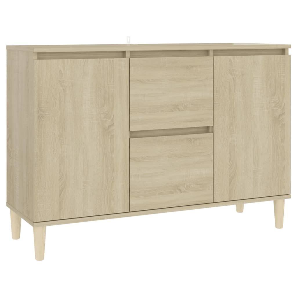 vidaXL Sideboard 2 Schubladen 2 Türen Kommode Anrichte Schrank Mehrzweckschrank Beistellschrank Stan