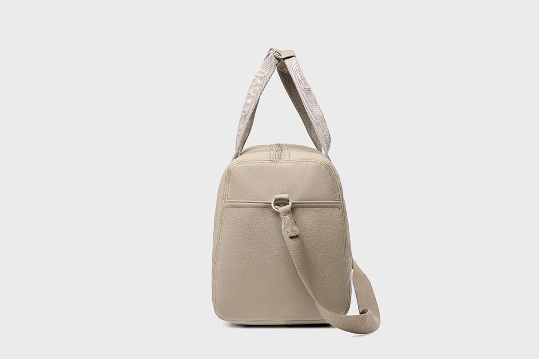 David Jones - Grosse Reisetasche für Wochenendausflüge, Ledertasche, beige, altmodisch | Sport-Handt