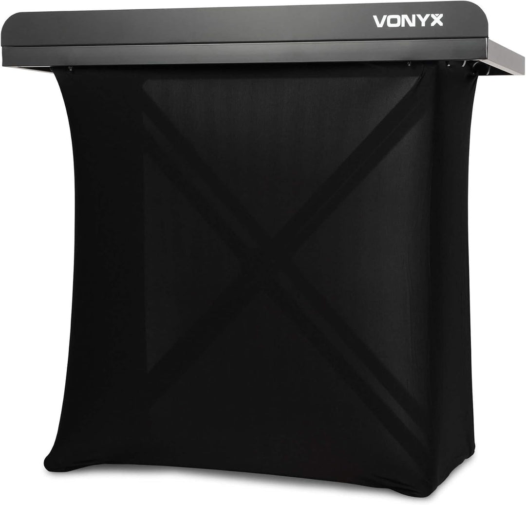 Vonyx DBE100 - Mobiler DJ Tisch, 1 Meter, Höhenverstellbarer Stehtisch, 20kg Belastbar, DJ Pult mit