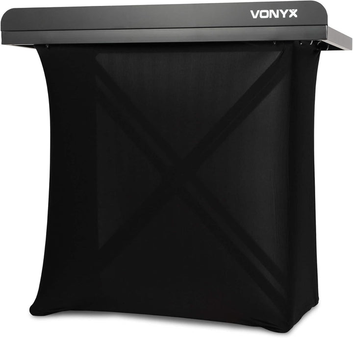 Vonyx DBE100 - Mobiler DJ Tisch, 1 Meter, Höhenverstellbarer Stehtisch, 20kg Belastbar, DJ Pult mit