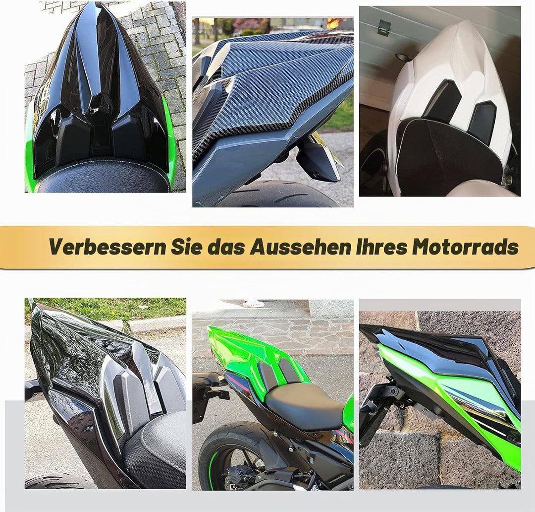 Replacement for Ninja650 Z650 Sitz Abdeckung Hinten Sozius Harte Solo Sitz Gugel Buckel für Ninja 65