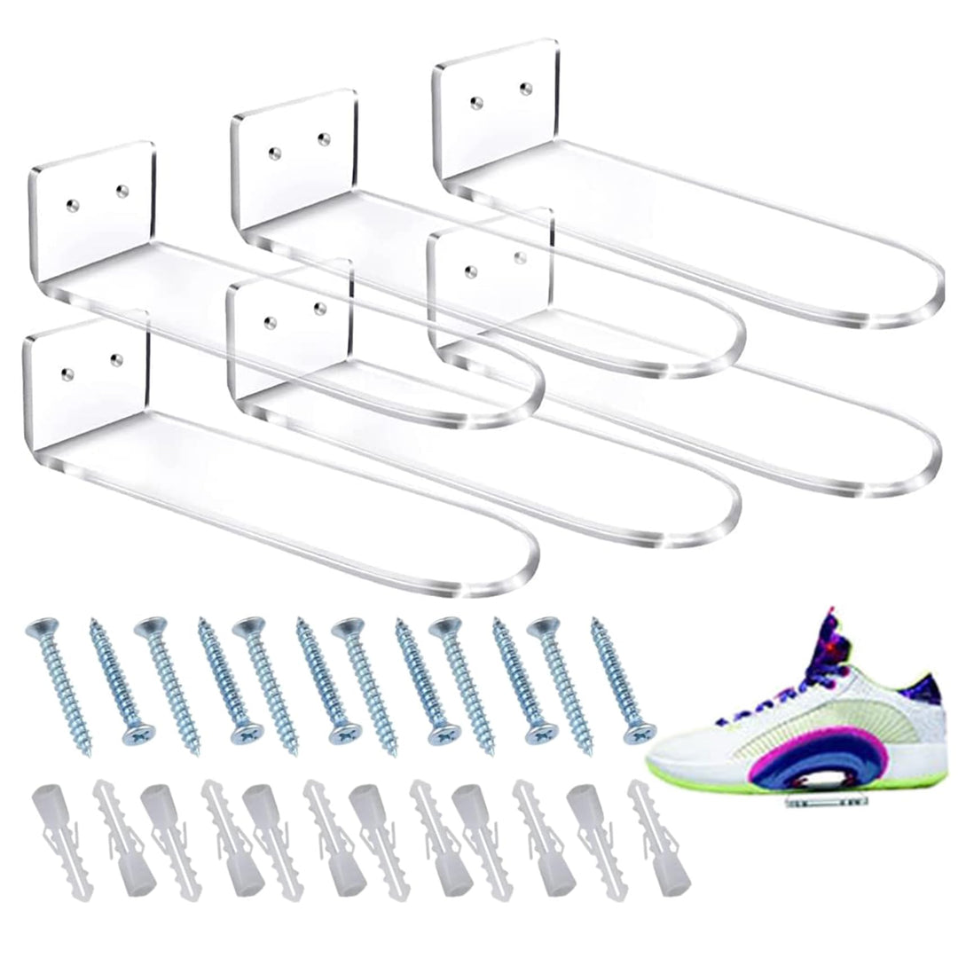6 Pack Schwimmende Schuh Regale, Transparente Acryl Schuh Regale Montiert EIN der Wand, für die Anze