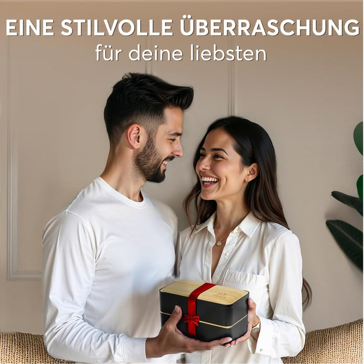 Umami Lunchbox Erwachsene, Auslaufsichere Bento Box mit Fächern und 4 Bestecke, Brotdose Erwachsene,
