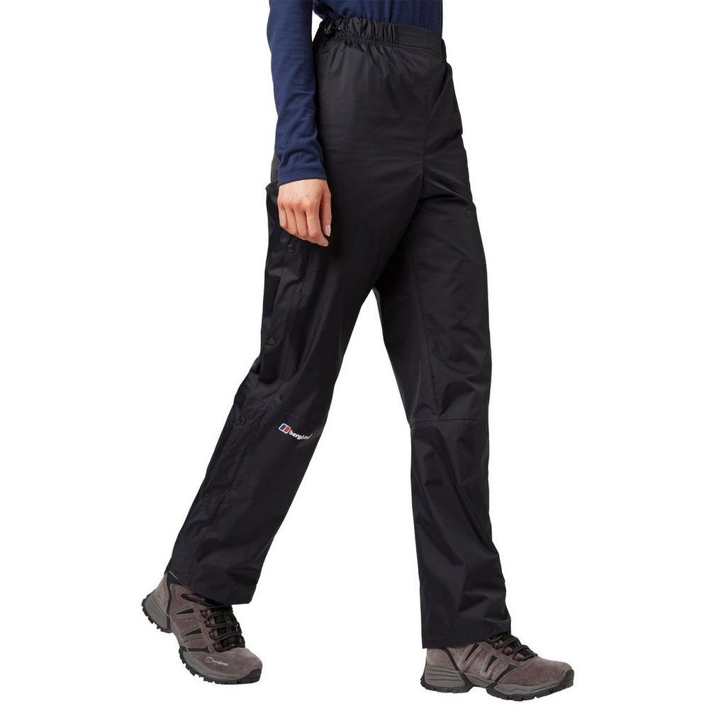 Berghaus Damen Deluge Wasserdicht Überhose, Langlebige, Bequeme Regenhose S Schwarz, S Schwarz