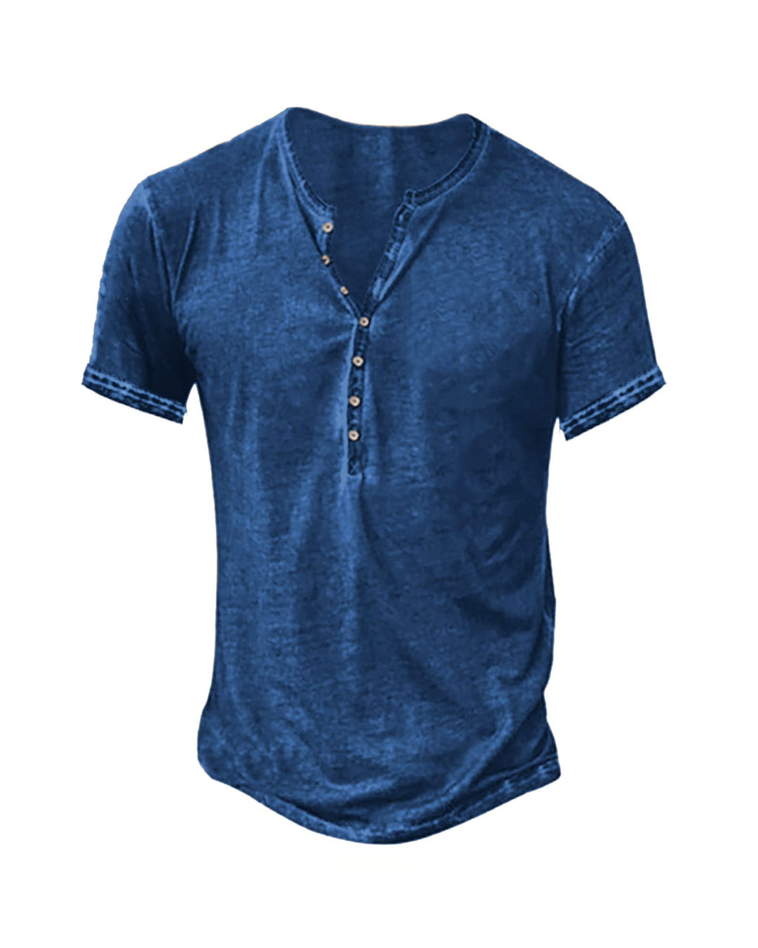 Hemd Herren Langarm/Kurzarm Henley Shirt Männer Freizeithemd Vintage Casual Leicht Baumwolle Slim Fi