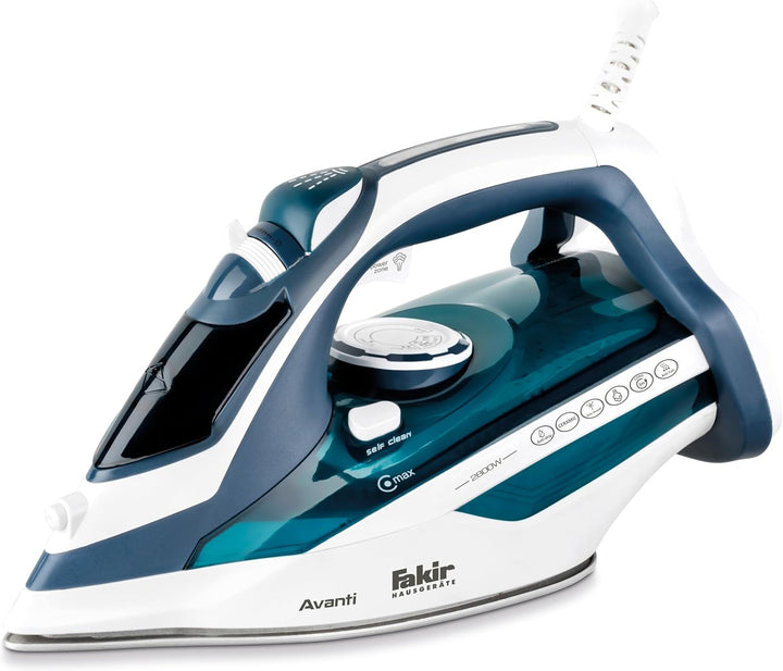 Avanti Dampfbügeleisen mit 2800 Watt und 150 g Dampfstoss, 480 ml Wassertank, Selbstreinigungsfunkti