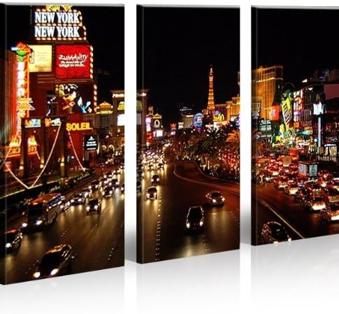 islandburner Bild Bilder auf Leinwand The Strip Las Vegas XXL Poster Leinwandbild Wandbild Dekoartik