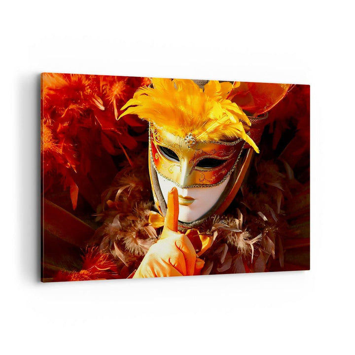Bilder auf Leinwand 100x70cm Leinwandbild Venezianische Maske bunt Karneval Gross Wanddeko Bild Schl