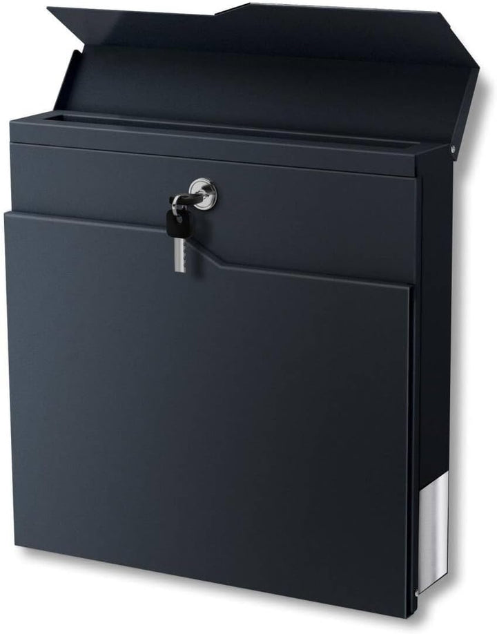 Metzler® Briefkasten Abdeckung für Zeitungsfach mit beidseitiger Nutzung und Selbstklebender Montage