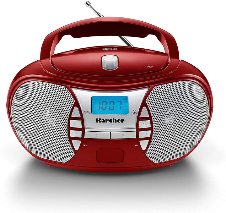 Karcher RR 5025-R tragbares CD Radio (CD-Player, Boomboxen, UKW Radio, Batterie/Netzbetrieb, AUX-In)