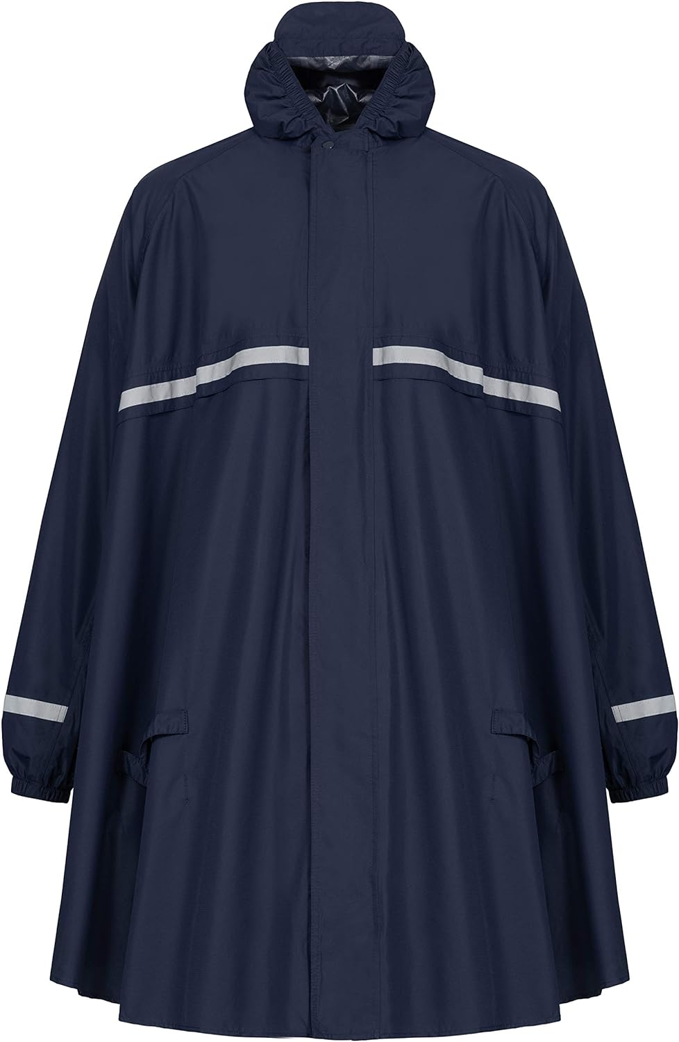 HOCK Regenponcho mit Reissverschluss und Ärmeln - Fahrradponcho Wasserdicht & Atmungsaktiv - Mit Kap