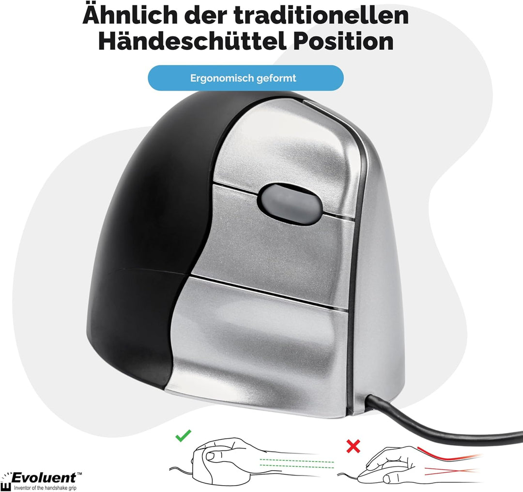 Evoluent VM3R VerticalMouse 3 Maus USB für Rechtshänder