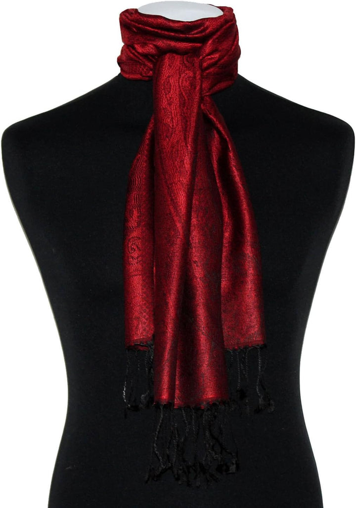 Lorenzo Cana Damen Seidenschal Schal 100% Seide jacquard gewebt harmonische Farben mit Fransen 35 x
