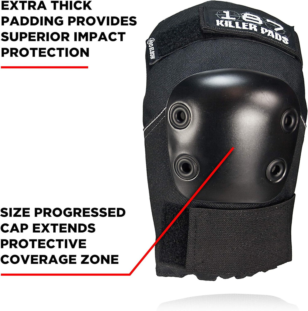 Killer Pads Schutzausrüstung Elbowpads Pro S Schwarz, S Schwarz