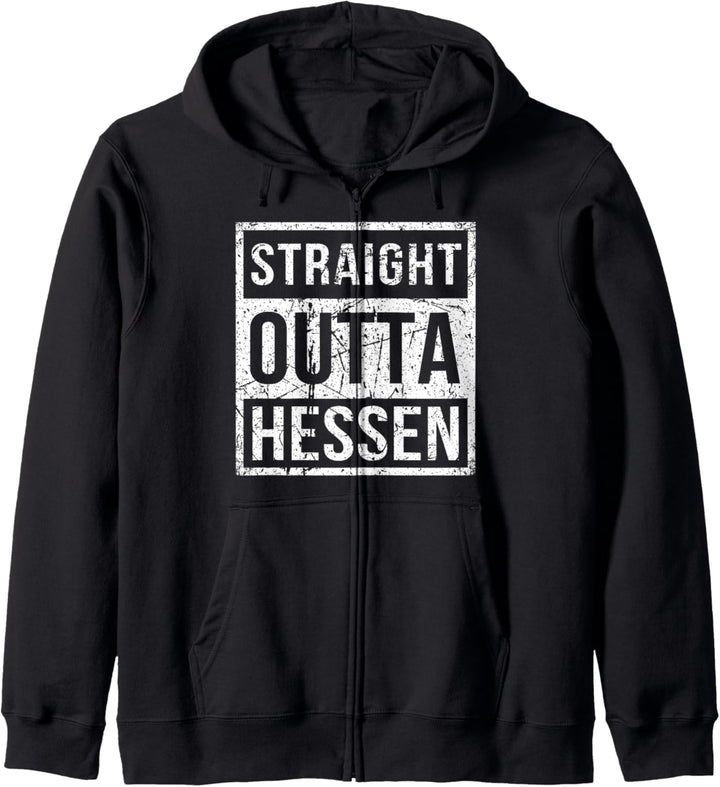 Lustig: Straight Outta Hessen | Hessisch Frankfurt Wiesbaden Kapuzenjacke