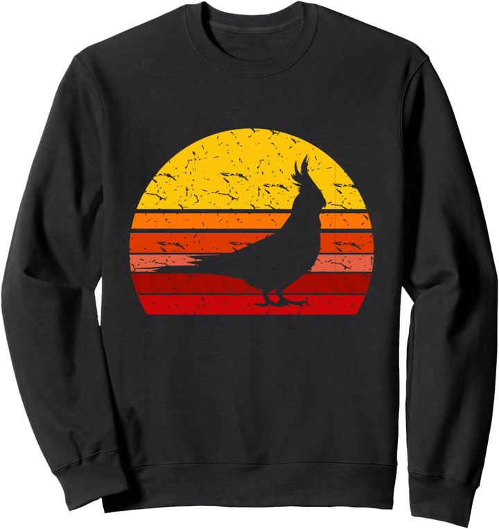 Retro Nymphensittich-Silhouettengeschenk Nymphensittich Sweatshirt