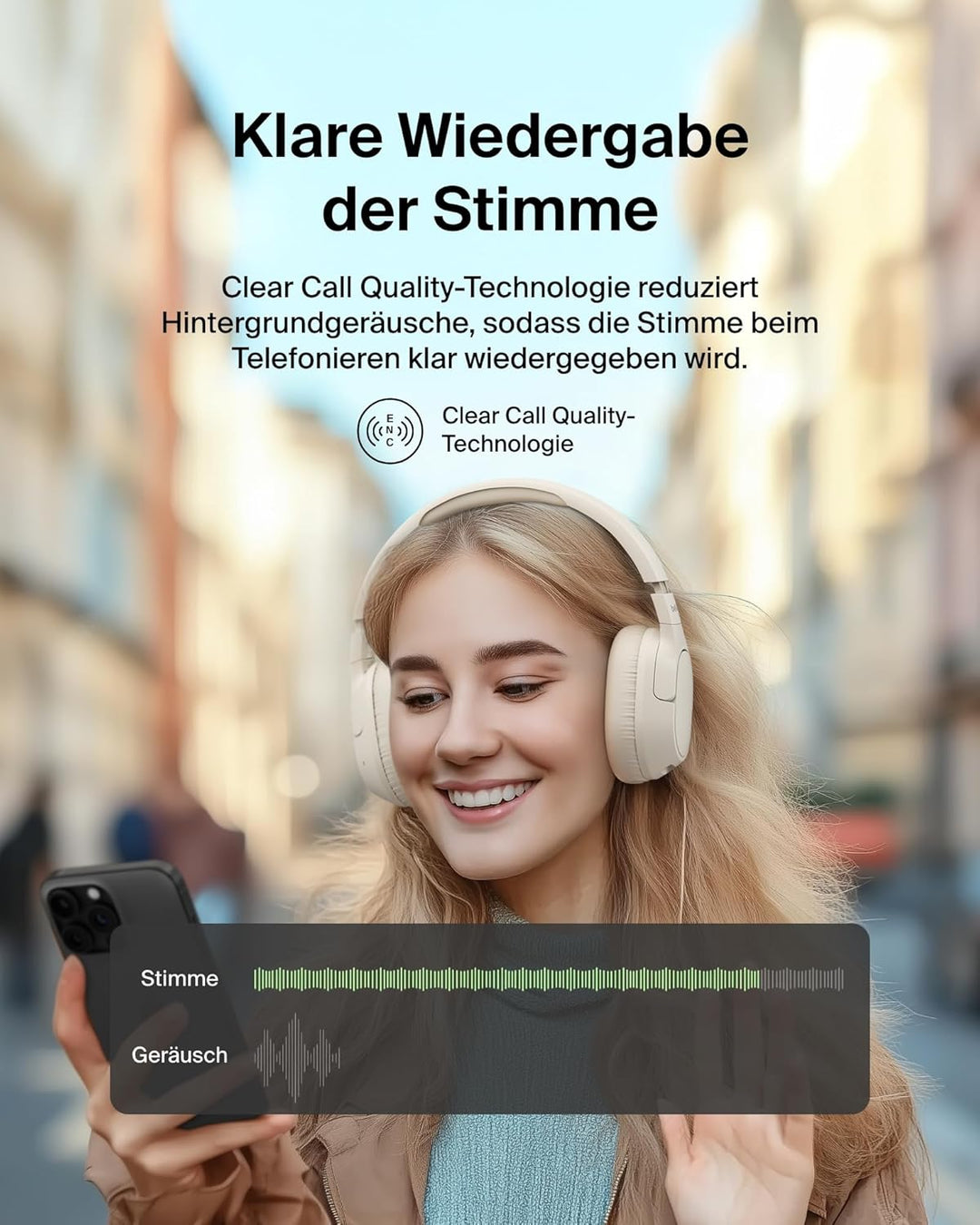 Belkin SoundForm Isolate Noise Cancelling Kopfhörer kabellos Bluetooth Kopfhörer, Headset mit Mikrof