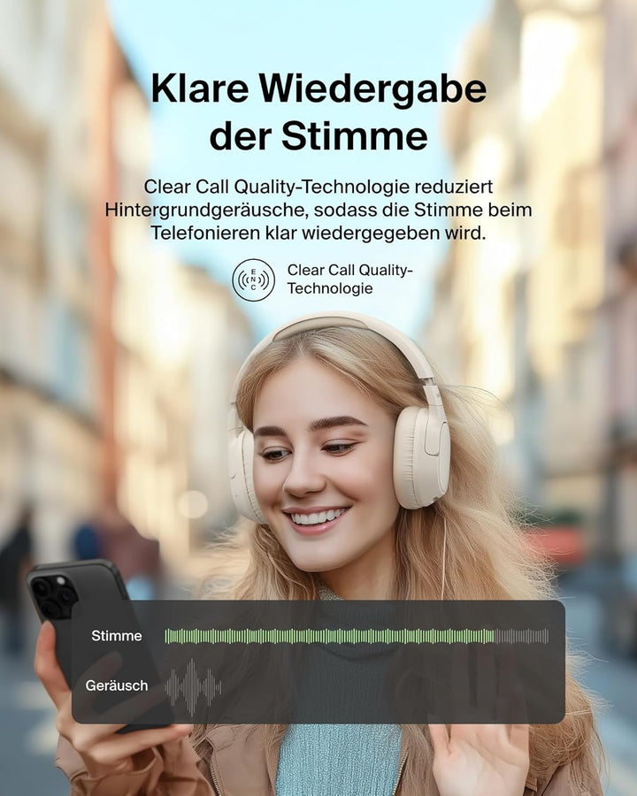 Belkin SoundForm Isolate Noise Cancelling Kopfhörer kabellos Bluetooth Kopfhörer, Headset mit Mikrof