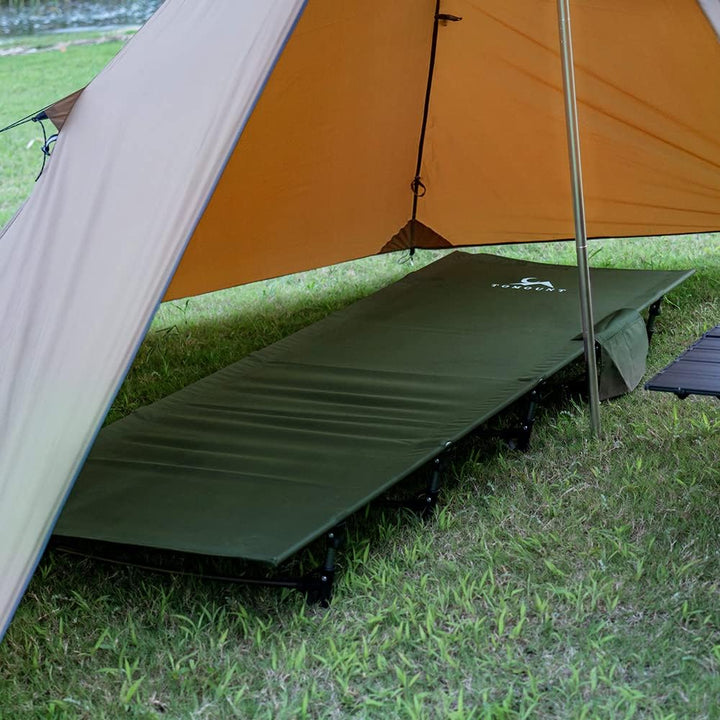 TOMOUNT Feldbett Ultraleichtes Klappbett aus Aluminium Kompaktes tragbares Campingliege einfach zu B