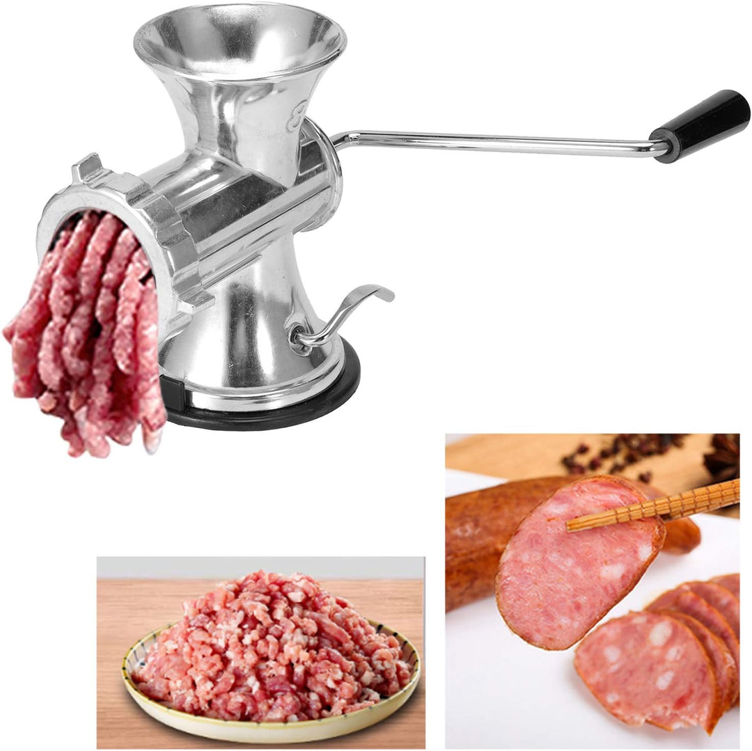 Manueller Fleischwolf, Wurstfüller aus Aluminiumlegierung mit Vakuum-Saugbasis, Schleifmaschine für