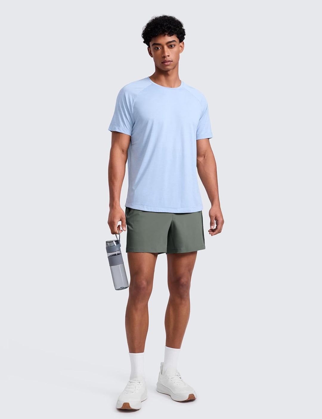 CRZ Yoga Linerless Trainingsshorts für Herren, 17,8 cm, schnelltrocknend, für Laufen, Sport, Fitness