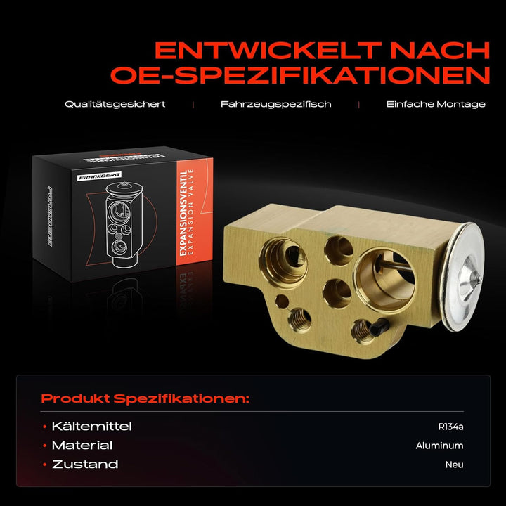 Frankberg Expansionsventil Klimaanlage Kompatibel mit A1 8X1 2010-2015 Ibiza 6L1 6J5 2002-2015 Toled
