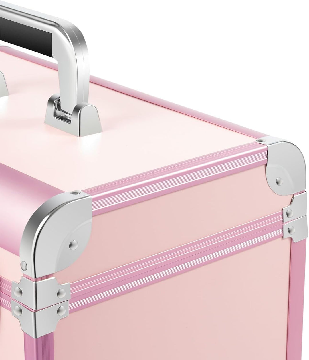 Kosmetikkoffer Trolley, Kosmetikkoffer Schminkkoffer mit 4 Rollen, Friseurkoffer Rollkoffer mit 2 Sc