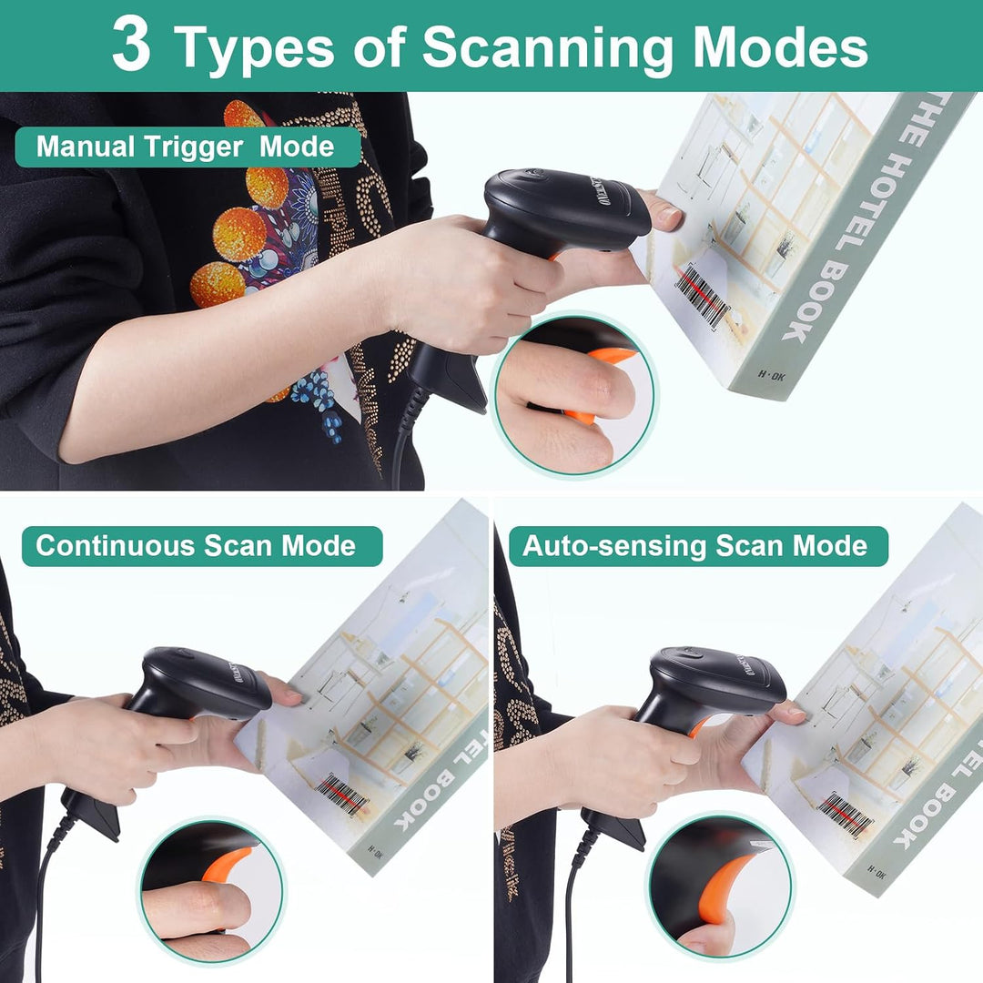 USB Barcode Scanner, 1D Laser Kabel Handheld Barcode Scanner für Mobile Zahlung, Convenience Store,