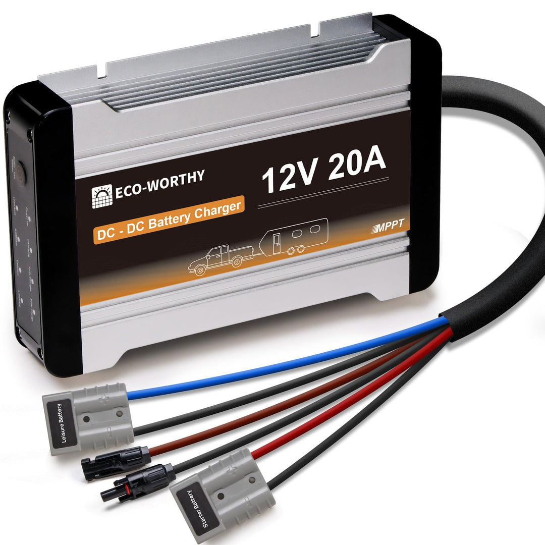 ECO-WORTHY Ladebooster 12V 20A DC-DC Batterieladegerät für Batterie,Ladebooster 12V für Wohnmobilen,
