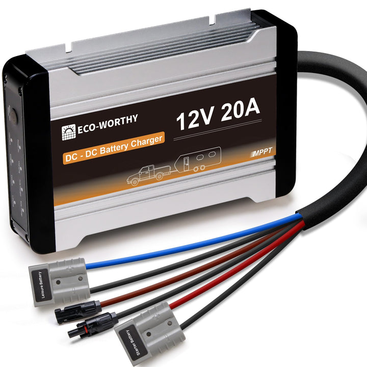 ECO-WORTHY Ladebooster 12V 20A DC-DC Batterieladegerät für Batterie,Ladebooster 12V für Wohnmobilen,