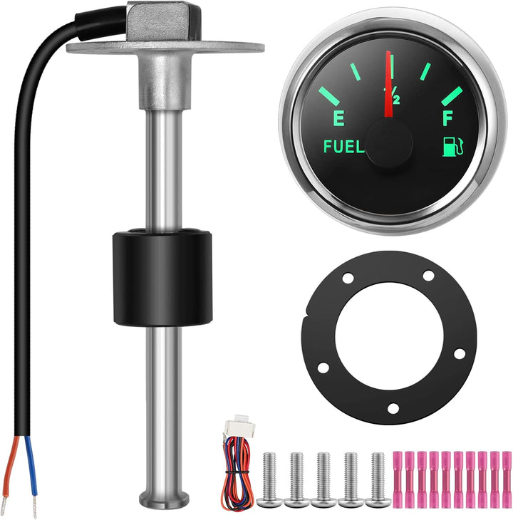 Kraftstoffanzeige,Rupse Universal Auto Kraftstoffstandsanzeige Tankuhr mit Wasserstandssensor Krafts